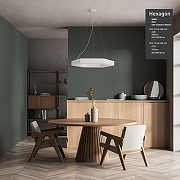 Подвесной светильник Эра Hexagon Б0050556 цвет плафона/подвески Белый, цвет арматуры Белый-7
