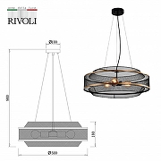 Подвесной светильник Rivoli Marika Б0053048 цвет плафона/подвески Черный, цвет арматуры Черный-4