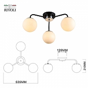 Люстра Rivoli Florentina Б0053433 цвет плафона/подвески Белый, цвет арматуры Черный-4