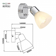 Бра Rivoli Keila Б0054678 цвет плафона/подвески Белый, цвет арматуры Хром-3
