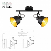 Спот Rivoli Evelyn Б0055368 цвет плафона/подвески Золото, Черный, цвет арматуры Черный-3