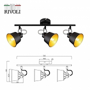 Спот Rivoli Evelyn Б0055369 цвет плафона/подвески Золото, Черный, цвет арматуры Черный-3