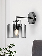 Бра Rivoli Bonnie Б0055610 цвет плафона/подвески Дымчатый, цвет арматуры Жемчужный, Черный-2