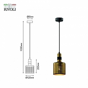 Подвесной светильник Rivoli Betty Б0057924 цвет плафона/подвески Золото, цвет арматуры Золото, Черный-4
