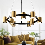 Люстра Rivoli Chloe Б0057929 цвет плафона/подвески Золото, цвет арматуры Черный-3