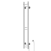 Электрический полотенцесушитель Mixline Moon 120х10 556250 с крючками цвет Белый матовый