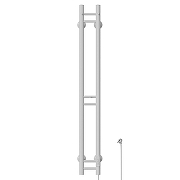 Электрический полотенцесушитель Mixline Moon 120х10 556250 с крючками цвет Белый матовый-1