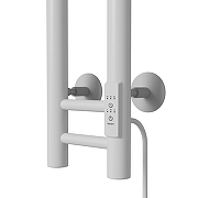 Электрический полотенцесушитель Mixline Moon 120х10 556250 с крючками цвет Белый матовый-2
