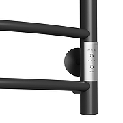 Электрический полотенцесушитель Mixline Capella 80х50 556414 с полкой цвет Черный матовый-2