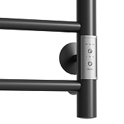 Электрический полотенцесушитель Mixline Vega 80х50 556426 с полкой цвет Черный матовый-2