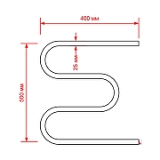 Электрический полотенцесушитель Mixline Simple 50х40 556798 цвет Хром-2