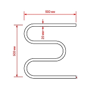 Электрический полотенцесушитель Mixline Simple 50х50 556799 цвет Хром-2