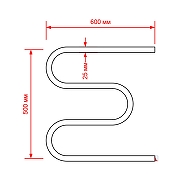 Электрический полотенцесушитель Mixline Simple 50х60 556800 цвет Хром-2