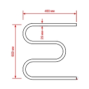 Электрический полотенцесушитель Mixline Simple 60х40 556801 цвет Хром-2