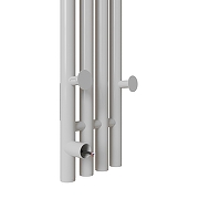 Электрический полотенцесушитель Mixline Moon 120х15 557161 с крючками цвет Белый матовый-3