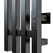 Электрический полотенцесушитель Mixline Moon 120х15 557163 с крючками цвет Черный матовый-2