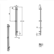 Электрический полотенцесушитель Mixline Moon 120х10 557214 с крючками цвет Хром матовый-5
