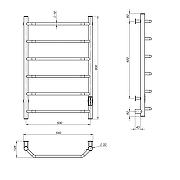 Электрический полотенцесушитель Mixline Mira 80х50 557650 цвет Графит-4