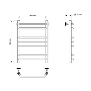 Водяной полотенцесушитель Mixline Mira 60х40 556293 цвет Хром-2