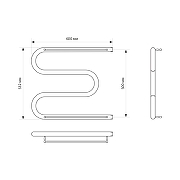 Водяной полотенцесушитель Mixline Simple M 50х60 556301 с полкой цвет Хром-2