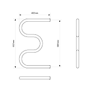 Водяной полотенцесушитель Mixline Simple M 60х40 556304 цвет Хром-2