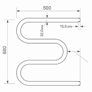 Водяной полотенцесушитель Mixline Simple M 60х50 556305 цвет Хром-2