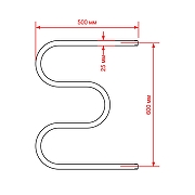 Водяной полотенцесушитель Mixline Simple M 60х50 556307 цвет Хром-2