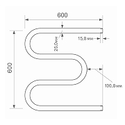 Водяной полотенцесушитель Mixline Simple M 60х60 556310 цвет Хром-2
