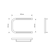 Водяной полотенцесушитель Mixline Simple P 32х50 556314 с полкой цвет Хром-2