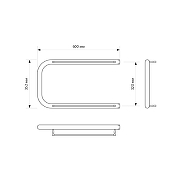Водяной полотенцесушитель Mixline Simple P 32х60 556315 с полкой цвет Хром-2