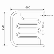 Водяной полотенцесушитель Mixline Simple PM2 60х60 556331 цвет Хром-2