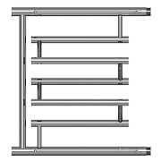 Водяной полотенцесушитель Mixline Simple PM3 50х50 556333 с полкой цвет Хром-1