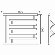 Водяной полотенцесушитель Mixline Simple PM3 50х50 556334 цвет Хром-2