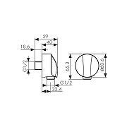 Шланговое подключение Kaiser 102 цвет Белый матовый-1