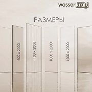 Душевая перегородка WasserKRAFT Rur 120 30W40GR-TXG профиль Графит стекло текстурное-5