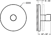 Переключатель потоков Jacob Delafon Round E98735-CP=E19302-CP цвет Хром-2