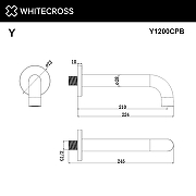 Излив для смесителя Whitecross Y copper brushed Y1200CPB цвет Медь брашированная-2
