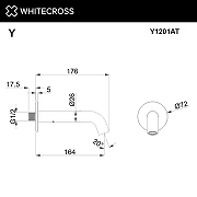 Излив для смесителя Whitecross Y gunmetal Y1201AT цвет Антрацит-1