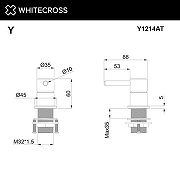 Смеситель для раковины Whitecross Y gunmetal Y1214AT цвет Антрацит-1