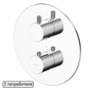 Смеситель для душа Whitecross Y chrome Y1236CR. с термостатом цвет Хром