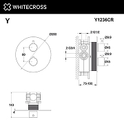 Смеситель для душа Whitecross Y chrome Y1236CR. с термостатом цвет Хром-2