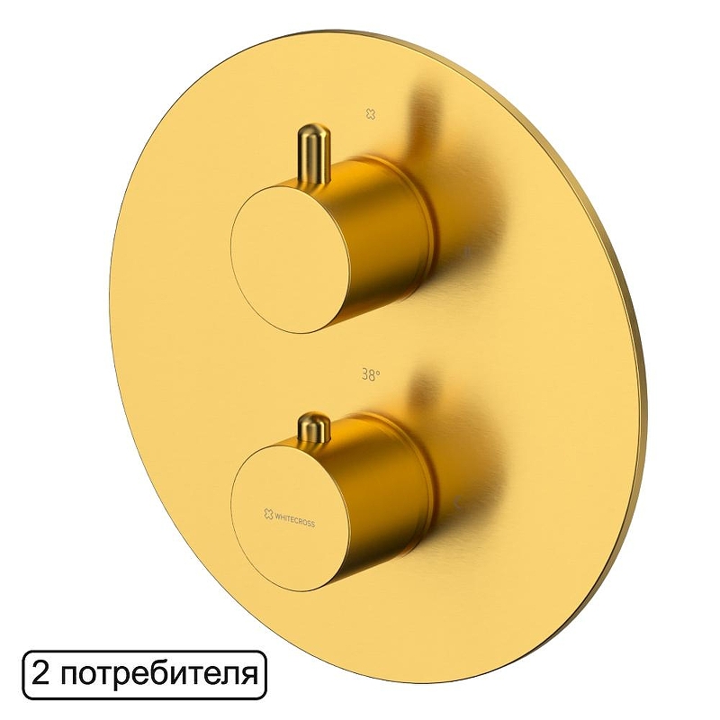 Смеситель для душа Whitecross Y brushed gold Y1236GLB. с термостатом 