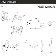 Смеситель для ванны Whitecross Y chrome YSET1240CR цвет Хром-1