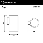 Стакан для зубных щеток Whitecross Ergo black ER2234BL цвет Черный матовый-1