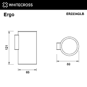 Стакан для зубных щеток Whitecross Ergo gold brushed ER2234GLB цвет Золото брашированное-1