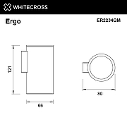 Стакан для зубных щеток Whitecross Ergo gunmetal ER2234GM цвет Оружейная сталь-1