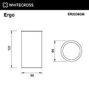 Стакан для зубных щеток Whitecross Ergo gunmetal ER2236GM цвет Оружейная сталь-1