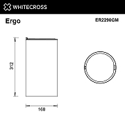 Ведро для мусора Whitecross Ergo gunmetal ER2290GM цвет Оружейная сталь-2