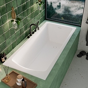 Ванна из искусственного камня Whitecross Coin 180x80 0224.180080.200 цвет Белый матовый-1