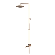 Душевая система Whitecross Y copper brushed Y1234CPB с термостатом цвет Медь брашированная-1